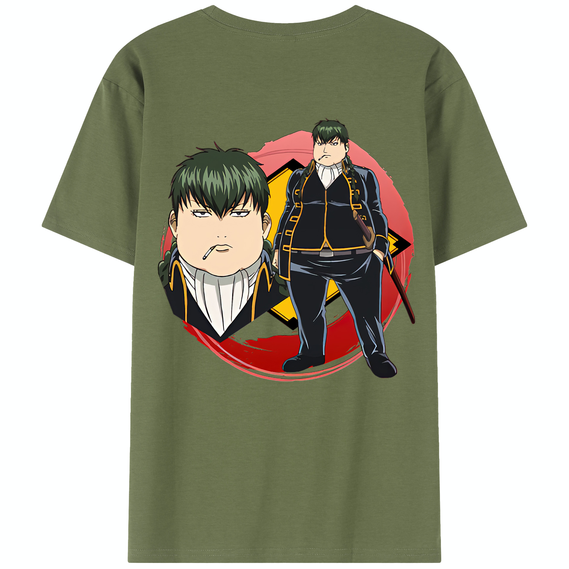 （画像用） ぎんたま 坂田銀時（さかたぎんとき） 神楽 志村新八（しむら しんぱち） GINTAMA Sakata Gintoki Kagura Shimura Shinpachi 綿100％半袖Tシャツ（背面プリント）